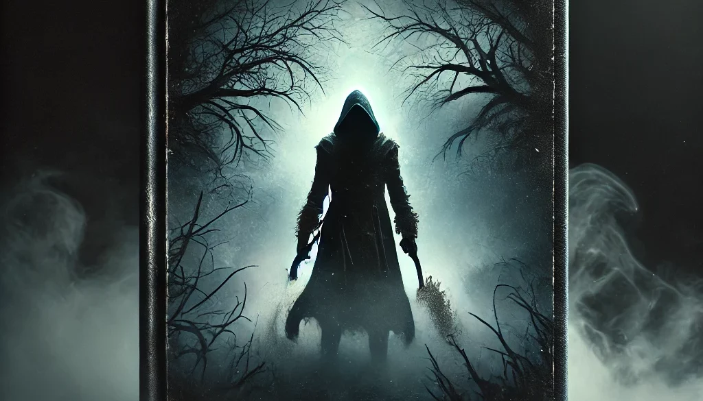 DALL·E 2024-07-26 13.35.48 - A dark and mysterious atmosphere with a shadowy figure and a foggy background. No text on the cover