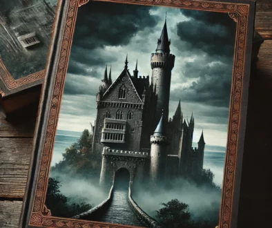 DALL·E 2024-07-26 13.35.54 - A medieval castle with dark clouds overhead and a foreboding atmosphere. No text on the cover
